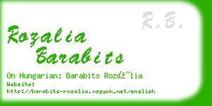 rozalia barabits business card